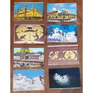8 South Dakota Tourist Approximately 4 Inch X 5 Inch Post Cards Mt Rushmore Wall
